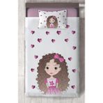 Mekta Home Bebek ve Çocuk Odası Kız ve Erkek Çocuk Desenli Yatak Örtüsü - Pembe - 140 x 220 cm