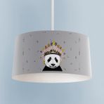 Mekta Home Bebek ve Çocuk Odası Kızılderili Panda Desenli Avize - Renkli - 1