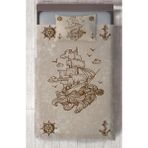 Mekta Home Bebek ve Çocuk Odası Korsan Gemi ve Dümen Desenli Yatak Örtüsü - Renkli - 140 x 220 cm