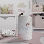 Mekta Home Bebek ve Çocuk Odası Kuğu ve Balerin Desenli Oyuncak Sepeti - Renkli