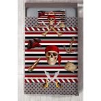 Mekta Home Bebek ve Çocuk Odası Kuru Kafa Desenli Yatak Örtüsü - Renkli - 140 x 220 cm