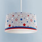 Mekta Home Bebek ve Çocuk Odası Mavi Kırmızı Yıldız Desenli Avize - Renkli - 1