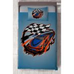 Mekta Home Bebek ve Çocuk Odası Mavi Mcqueen Deseli Yatak Örtüsü - Renkli - 140 x 220 cm