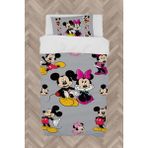 Mekta Home Bebek ve Çocuk Odası Mickey ve Minnie Mause Desenli Seksekli Nevresim Takımı - Renkli - 160 x 230 cm