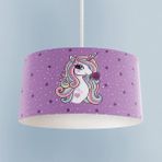 Mekta Home Bebek ve Çocuk Odası Mor Unicorn Desenli Avize - Renkli - 1
