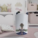 Mekta Home Bebek ve Çocuk Odası Örgülü Saçlı Çiçekli Kız Desenli Oyuncak Sepeti - Renkli