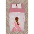 Mekta Home Bebek ve Çocuk Odası Örgülü Saçlı Kız Desenli Nevresim Takımı - Renkli - 160 x 230 cm