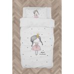 Mekta Home Bebek ve Çocuk Odası Örgülü Saçlı Prenses Kız Desenli Nevresim Takımı - Renkli - 160 x 230 cm