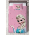 Mekta Home Bebek ve Çocuk Odası Pembe Elsa Desenli Yatak Örtüsü - Renkli - 140 x 220 cm