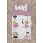 Mekta Home Bebek ve Çocuk Odası Prenses Kızlar ve Seksek Desenli Motifli Nevresim Takımı - Renkli - 160 x 230 cm