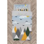 Mekta Home Bebek ve Çocuk Odası Renkli Dağ Desenli Nevresim Takımı - 160 x 230 cm