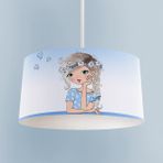 Mekta Home Bebek ve Çocuk Odası Romantic Girl Desenli Mavi Avize - Renkli - 1