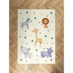 Mekta Home Bebek ve Çocuk Odası Safari Desenli Halı - Renkli - 120 x 180 cm