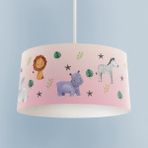 Mekta Home Bebek ve Çocuk Odası Safari Desenli Pembe Avize - Renkli - 1