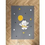 MEKTA HOME BEBEK VE ÇOCUK ODASI Sarı Filli Balon Desenli Halı