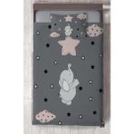 Mekta Home Bebek ve Çocuk Odası Seksekli Uçan Fil Desenli Yatak Örtüsü - Renkli - 140 x 220 cm