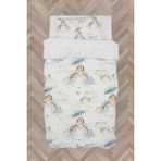 Mekta Home Bebek ve Çocuk Odası Soft Gökkuşağı Tavşan Desenli Nevresim Takımı - Renkli - 160 x 230 cm