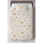 Mekta Home Bebek ve Çocuk Odası Soft Gökkuşağı ve Yol Desenli Yatak Örtüsü - Renkli - 140 x 220 cm