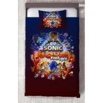 Mekta Home Bebek Ve Çocuk Odası Sonic Boom Desenli Yatak Örtüsü Renkli