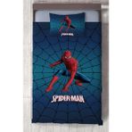 Mekta Home Bebek ve Çocuk Odası Spider Man Desenli Lacivert Yatak Örtüsü - Renkli - 140 x 220 cm