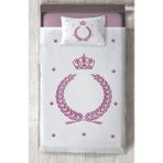 Mekta Home Bebek ve Çocuk Odası Taç Çelenk ve Yıldız Desenli Yatak Örtüsü - Renkli - 140 x 220 cm