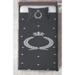 Mekta Home Bebek ve Çocuk Odası Taçlı Yıldız Desenli Yatak Örtüsü - Renkli - 140 x 220 cm