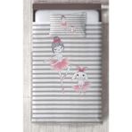 Mekta Home Bebek ve Çocuk Odası Tavşanlı Balerin Kız Desenli Yatak Örtüsü - Renkli - 140 x 220 cm