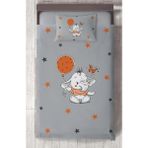 Mekta Home Bebek ve Çocuk Odası Turncu Filli Balon Desenli Yatak Örtüsü - Renkli - 140 x 220 cm