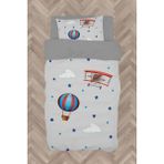 Mekta Home Bebek ve Çocuk Odası Uçak ve Uçan Balon Desenli Nevresim Takımı - Renkli - 160 x 230 cm