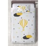 Mekta Home Bebek ve Çocuk Odası Uçan Balon Desenli Yatak Örtüsü - Renkli - 140 x 220 cm