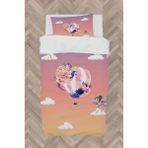 Mekta Home Bebek ve Çocuk Odası Uçan Balon ve Çiçek Desenli Nevresim Takımı - Renkli - 160 x 230 cm