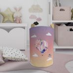 Mekta Home Bebek ve Çocuk Odası Uçan Balon ve Çiçek Desenli Oyuncak Sepeti - Renkli