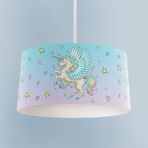 Mekta Home Bebek ve Çocuk Odası Uçan Unicorn Desenli Avize - Renkli - 1