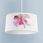 Mekta Home Bebek ve Çocuk Odası Unicorn Üzerinde Prenses Kız Desenli Avize - Renkli - 1