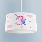 Mekta Home Bebek ve Çocuk Odası Unicorn ve Seksek Desenli Lacivert Avize - Renkli - 1
