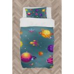 Mekta Home Bebek ve Çocuk Odası Uzay ve Gezegen Desenli Nevresim Takımı - Renkli - 160 x 230 cm
