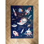 Mekta Home Bebek ve Çocuk Odası Uzaylı Astronot Desenli Halı - Renkli - 150 x 200 cm