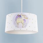 Mekta Home Bebek ve Çocuk Odası Yıldızlı Mavi Unicorn Desenli Avize - Renkli - 1