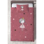 Mekta Home Bebek ve Çocuk Odası Yıldızlı Prenses Desenli Yatak Örtüsü - Renkli - 140 x 220 cm