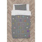 Mekta Home Bebek ve Çocuk Odası Yıldızlı Seksek Desenli Nevresim Takımı - Renkli - 160 x 230 cm
