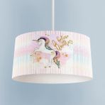 Mekta Home Bebek ve Çocuk Odası Yıldızlı Unicorn Desenli Avize - Renkli - 1