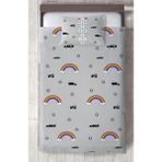 Mekta Home Bebek ve Çocuk Odası Yol ve Seksek Desenli Yatak Örtüsü - Renkli - 140 x 220 cm
