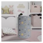 Mekta Home Gri Sarı Yıldız Desenli Bebek ve Çocuk Odası Oyuncak Sepeti