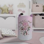 Mekta Home Kelebek Desenli Pembe Bebek ve Çocuk Odası Oyuncak Sepeti 45cm x 35cm Keçe Malzeme