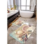 Mekta Home MKTBP-071 60x100 50x60 cm Deniz Yıldızlı 2'li Banyo Paspas Takımı