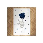 Mekta Home MKTH-231 Lacivert Balon ve Fil Çocuk ve Bebek Odası Halısı
