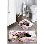 Mekta Home MKTPP-2027 60x100 50x60 cm Çiçekli Kız 2'li Banyo Paspas Takımı