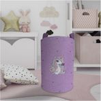 Mekta Home Mor Unicorn Desenli Bebek ve Çocuk Odası Oyuncak Sepeti