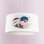 Mekta Home Oturan Kız Desenli Beyaz Avize