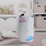 Mekta Home Pembe Mavi Bulut Desenli Bebek ve Çocuk Odası Oyuncak Sepeti
